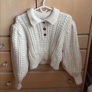 Zara cropped knit sweater